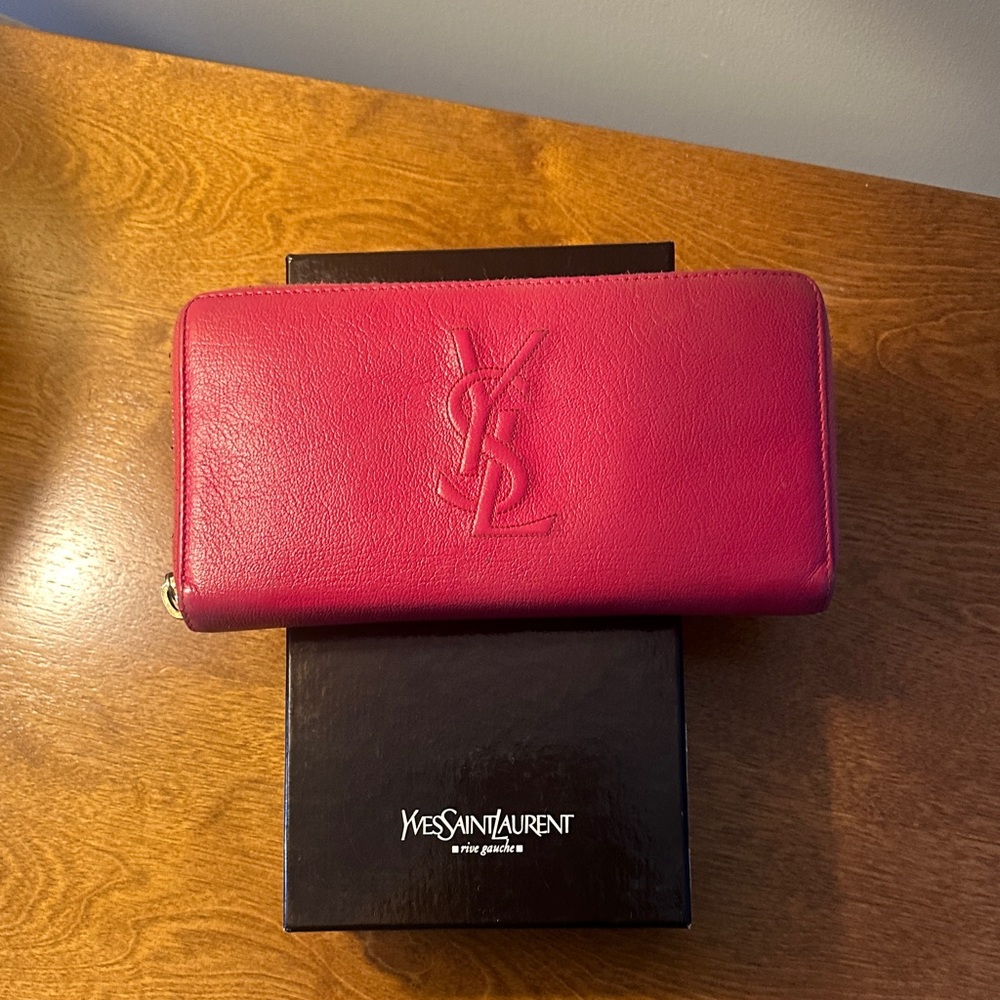 Yves Saint Laurent Fuchsia Continental Wallet